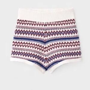 Rag and Bone Willow Fair Isle Merino Wool Hot Shorts NWT